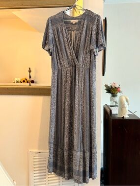 Knox Rose Blue Patterned Maxi Dress
